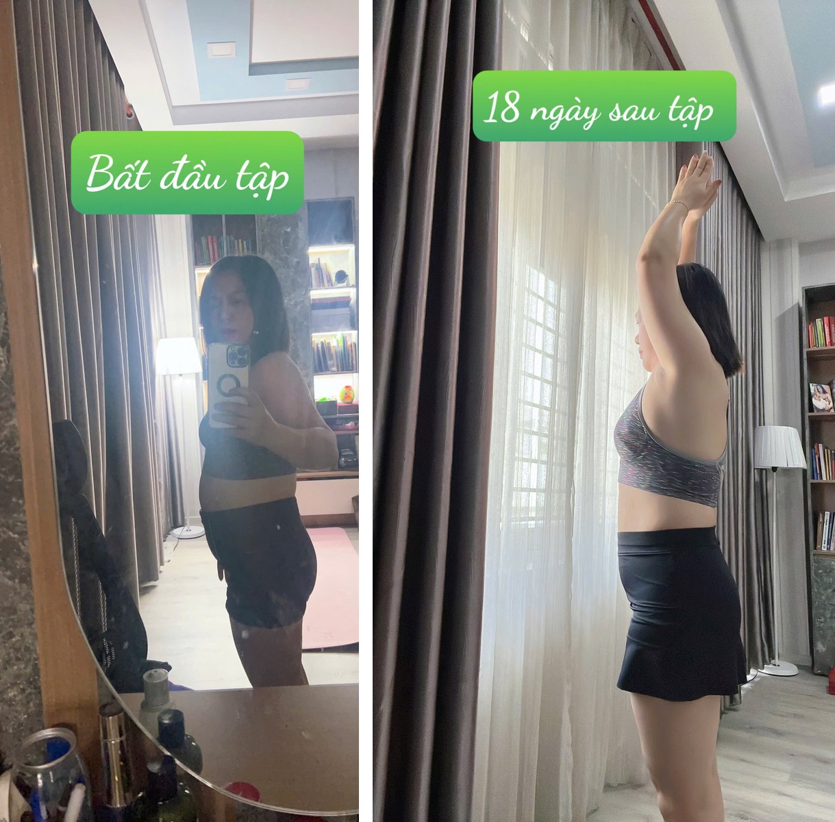 Trước và sau 18 ngày tập OYL