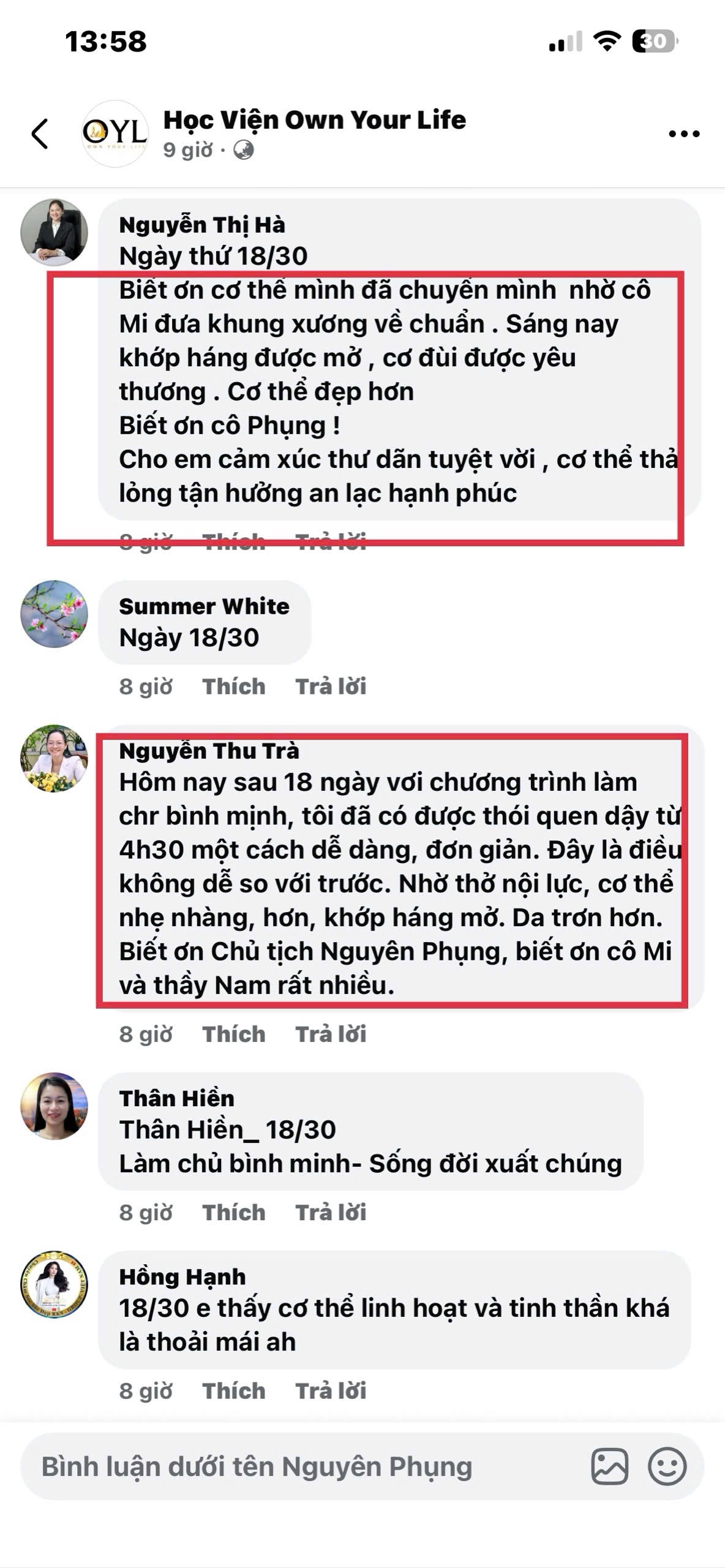 Feedback học viên OYL