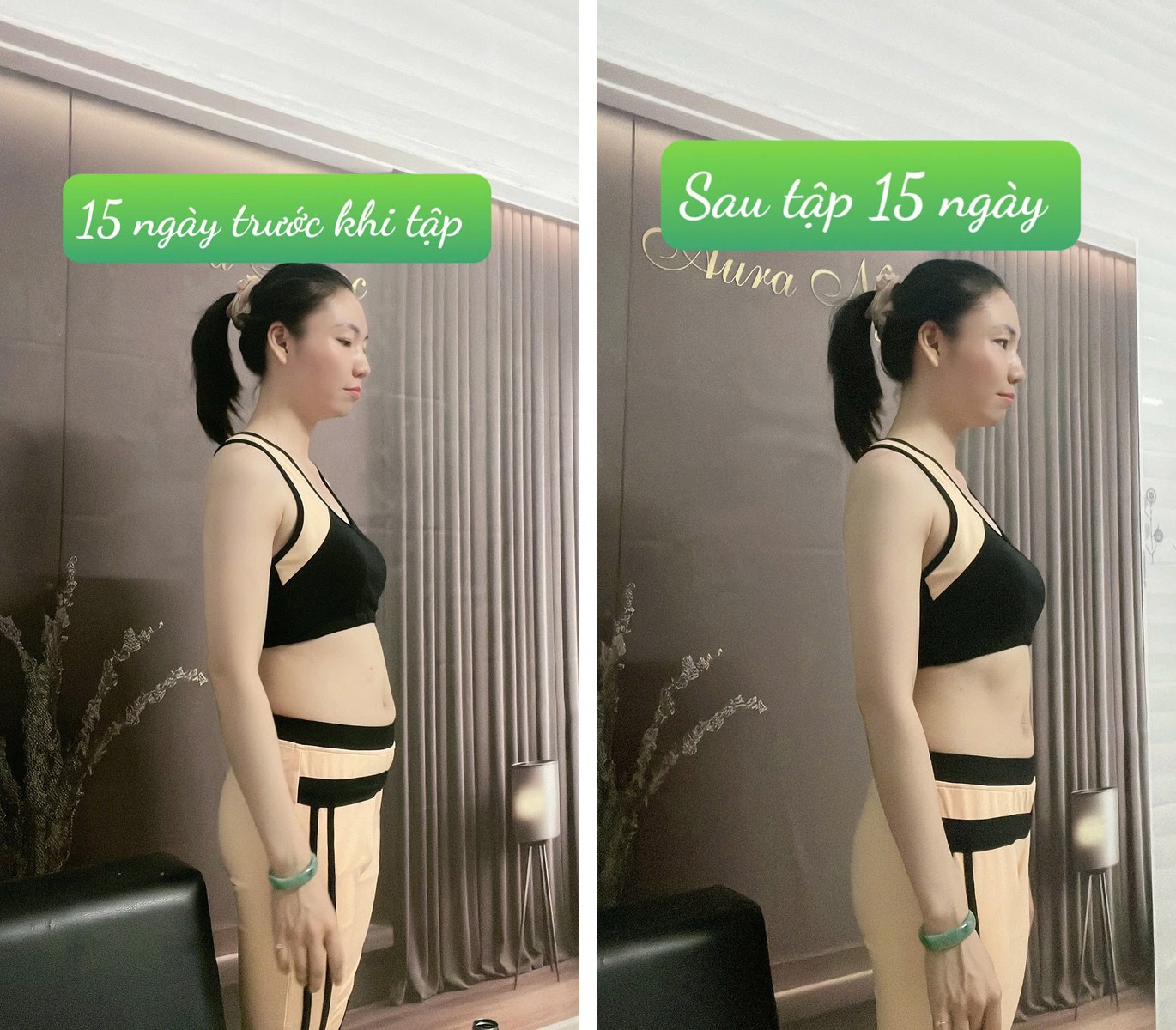 Trước và sau 15 ngày tập OYL